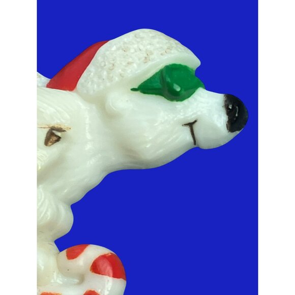 Hallmark Christmas Pin White Polar Bear Skiing Vintage1983 - Picture 3 of 10